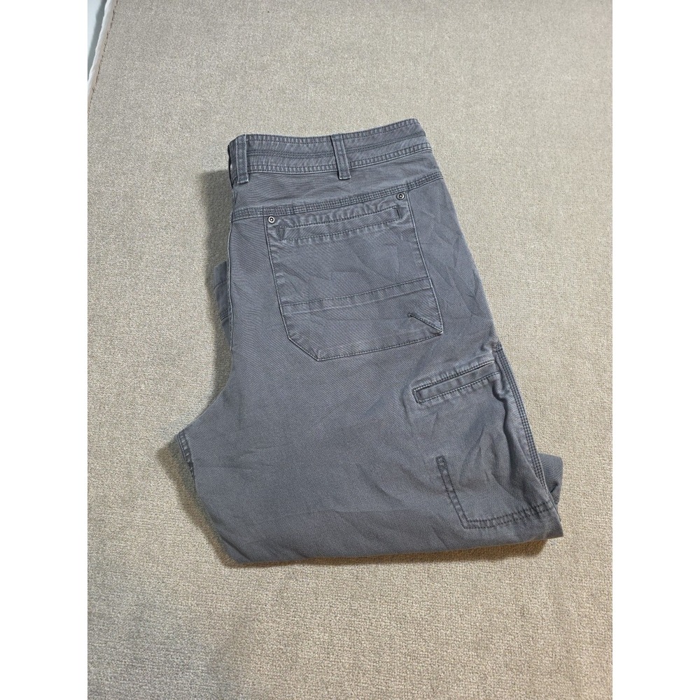 Cabela's Classic Fit Gray 98% Cotton Cargo Pants Elastic Waist 38 x 32 Grey